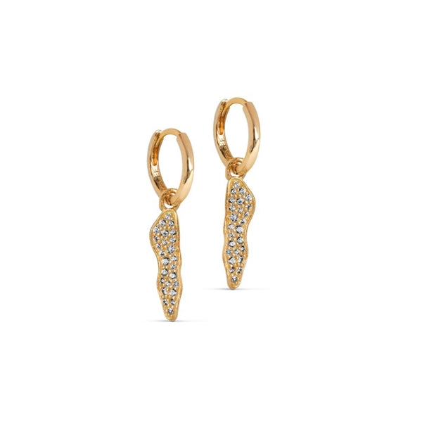 Sparkling Julia hoops i forgyldt sølv med zirkonia fra Enamel Copenhagen